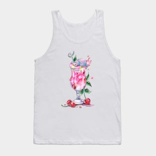 Cute Hippo and Fruit Cocktail Tank Top